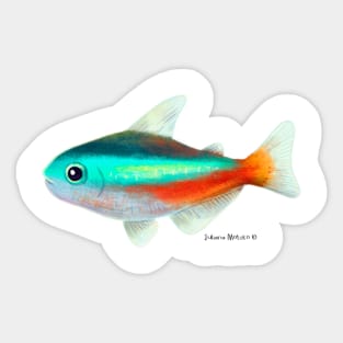 Neon Tetra Fish Sticker